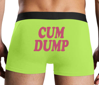 Cum Dump - Bold Design - Neon Yellow Boxer Brief