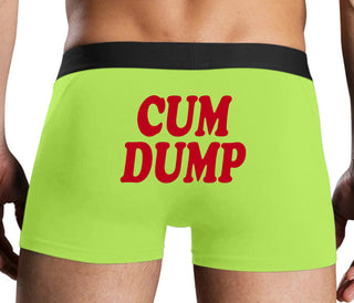 Cum Dump - Bold Design - Neon Yellow Boxer Brief