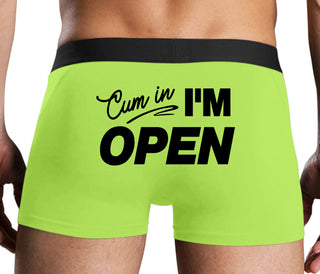 Cum In I'm Open - Neon Yellow Boxer Brief