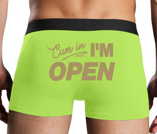 Cum In I'm Open - Neon Yellow Boxer Brief