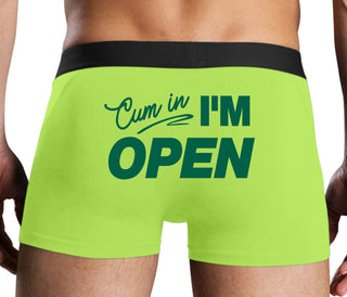 Cum In I'm Open - Neon Yellow Boxer Brief