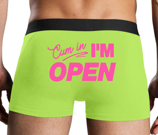 Cum In I'm Open - Neon Yellow Boxer Brief