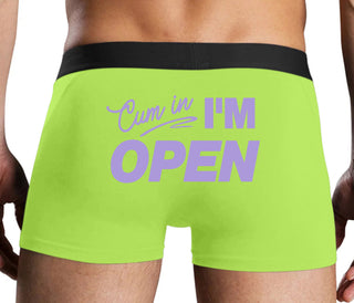 Cum In I'm Open - Neon Yellow Boxer Brief