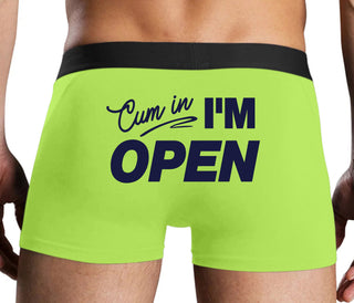 Cum In I'm Open - Neon Yellow Boxer Brief