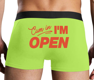 Cum In I'm Open - Neon Yellow Boxer Brief