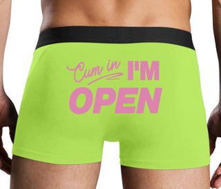 Cum In I'm Open - Neon Yellow Boxer Brief