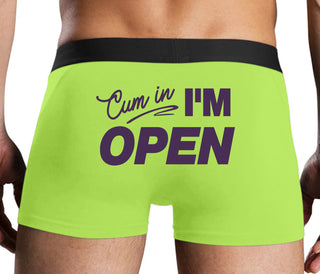 Cum In I'm Open - Neon Yellow Boxer Brief