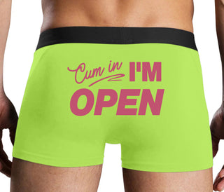 Cum In I'm Open - Neon Yellow Boxer Brief