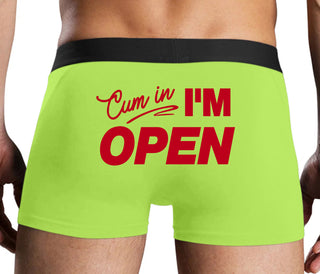 Cum In I'm Open - Neon Yellow Boxer Brief