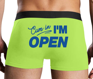 Cum In I'm Open - Neon Yellow Boxer Brief