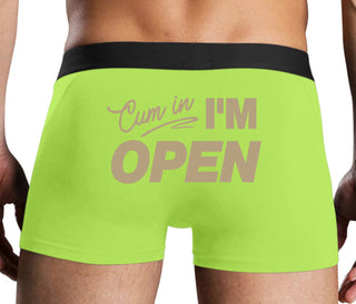 Cum In I'm Open - Neon Yellow Boxer Brief