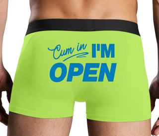 Cum In I'm Open - Neon Yellow Boxer Brief