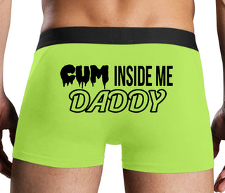 Cum Inside Me Daddy - Neon Yellow Boxer Brief