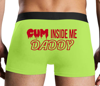 Cum Inside Me Daddy - Neon Yellow Boxer Brief