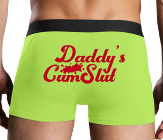 Daddy's Cumslut - Neon Yellow Boxer Brief