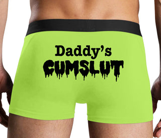 Daddy's Cumslut - Neon Yellow Boxer Brief