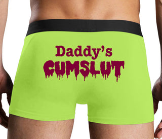 Daddy's Cumslut - Neon Yellow Boxer Brief