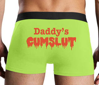 Daddy's Cumslut - Neon Yellow Boxer Brief