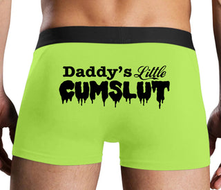 Daddy's Little Cumslut - Neon Yellow Boxer Brief