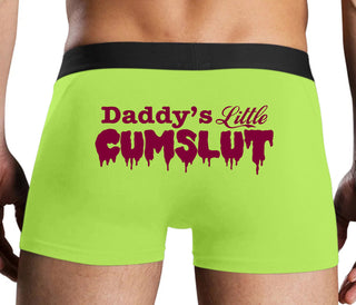 Daddy's Little Cumslut - Neon Yellow Boxer Brief