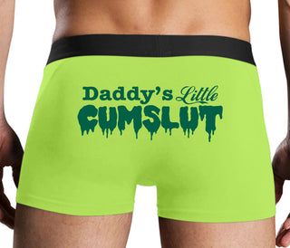 Daddy's Little Cumslut - Neon Yellow Boxer Brief