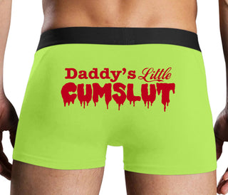 Daddy's Little Cumslut - Neon Yellow Boxer Brief