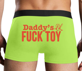 Daddy's Little Fuck Toy - Neon Yellow Boxer Brief