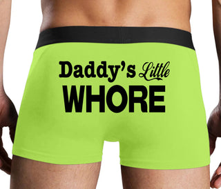Daddys Little Whore - Neon Yellow Boxer Brief