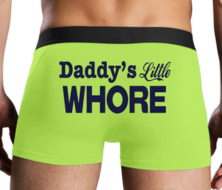 Daddys Little Whore - Neon Yellow Boxer Brief
