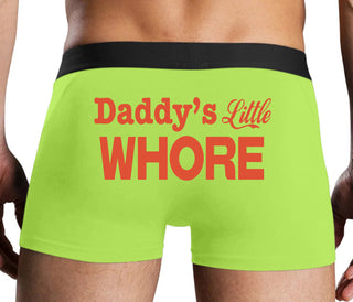 Daddys Little Whore - Neon Yellow Boxer Brief
