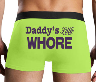 Daddys Little Whore - Neon Yellow Boxer Brief