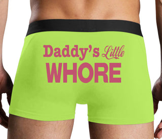 Daddys Little Whore - Neon Yellow Boxer Brief