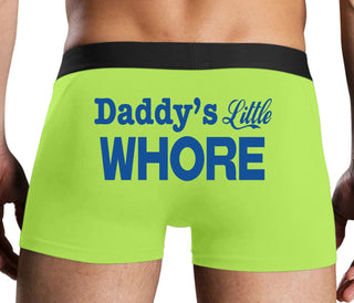 Daddys Little Whore - Neon Yellow Boxer Brief