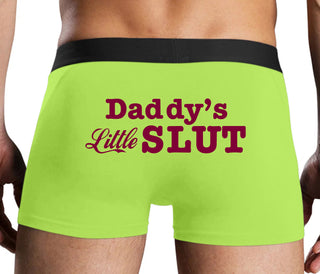 Daddys Little Slut - Neon Yellow Boxer Brief