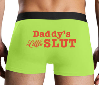Daddys Little Slut - Neon Yellow Boxer Brief