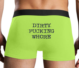 Dirty Fucking Whore - Neon Yellow Boxer Brief