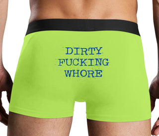 Dirty Fucking Whore - Neon Yellow Boxer Brief