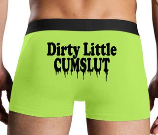 Dirty Little Cumslut - Neon Yellow Boxer Brief