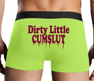Dirty Little Cumslut - Neon Yellow Boxer Brief
