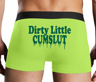 Dirty Little Cumslut - Neon Yellow Boxer Brief