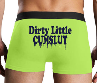 Dirty Little Cumslut - Neon Yellow Boxer Brief