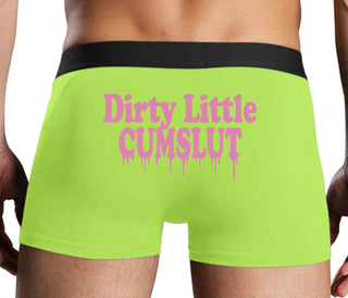 Dirty Little Cumslut - Neon Yellow Boxer Brief