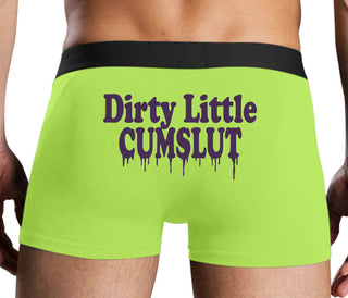 Dirty Little Cumslut - Neon Yellow Boxer Brief