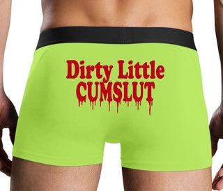 Dirty Little Cumslut - Neon Yellow Boxer Brief
