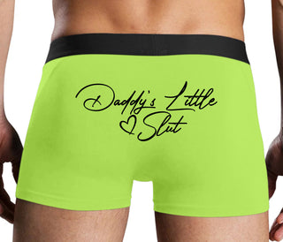 Daddy's Little Slut - Neon Yellow Boxer Brief