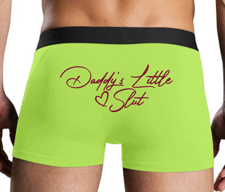 Daddy's Little Slut - Neon Yellow Boxer Brief