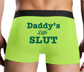 Daddy's Little Slut - Neon Yellow Boxer Brief
