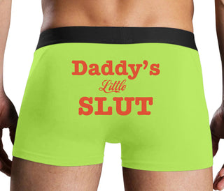 Daddy's Little Slut - Neon Yellow Boxer Brief