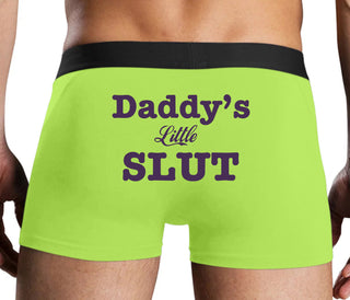 Daddy's Little Slut - Neon Yellow Boxer Brief