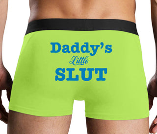 Daddy's Little Slut - Neon Yellow Boxer Brief